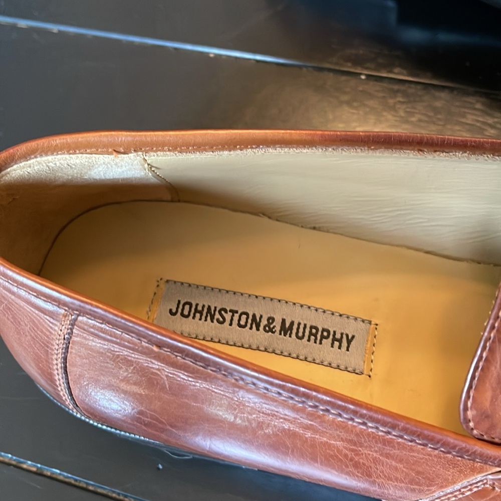 Johnston & Murphy slip on tassel loafers pre owned size 11 m - Picture 3 of 10